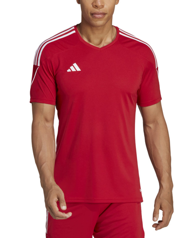 Adidas Originals Men's Tiro 23 League Slim-fit Performance 3-stripes T-shirt In Red