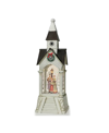 Santa's Workshop 13" Swirl Glitter Church In White