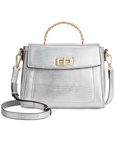 Inc International Concepts Emiliee Mini Top Handle Handbag, Created For Macy's In Silver Lizard