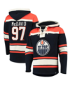 47 Brand Men's '47 Connor Mcdavid Navy Edmonton Oilers Player Name And Number Lacer Pullover Hoodie In Navy
