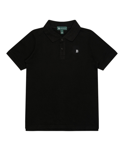 Brooks Brothers Kids' B By  Big Boys Short Sleeve Pique Polo Shirt In Black