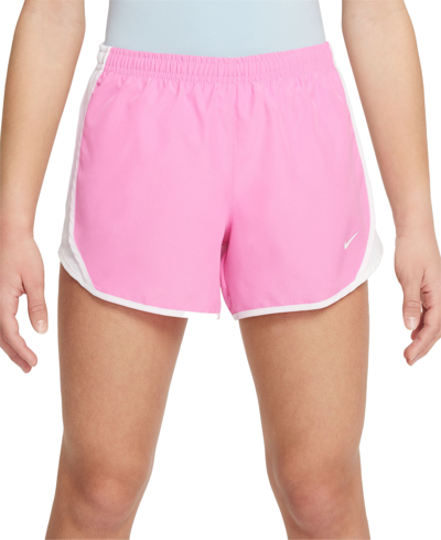 Nike Tempo Big Kids' (girls') Dri-fit Running Shorts In Playful Pink/white/white