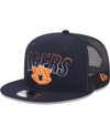 New Era Navy Auburn Tigers Grade Trucker 9fifty Snapback Hat In Navy