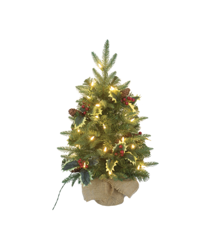 Santa's Workshop 2' Prelit Mixed Balled Tree In Green