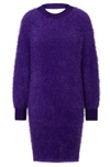 Hugo Boss Sparkly Knitted Dress With Cut-out Back In Light Purple