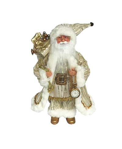 Santa's Workshop 15" Trimmed In Gold-tone Claus