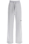 Dolce & Gabbana Grey Jogger Pants With Drawstring And Logo Print In Cotton Man In Grey
