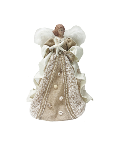 Santa's Workshop 16" Coastal Angel Tree Topper In Beige