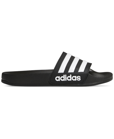 Adidas Originals Kids' Adilette Shower Slide Sandals From Finish Line In Core Black/white/core Black