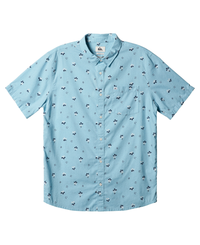 Quiksilver Men's Summer Petals Woven Short Sleeve Shirt In Dream Blue