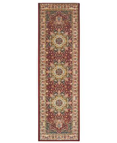 Oriental Weavers Closeout!  Kashan 119n Red/ivory 2'3" X 7'6" Runner Area Rug In Red,ivory