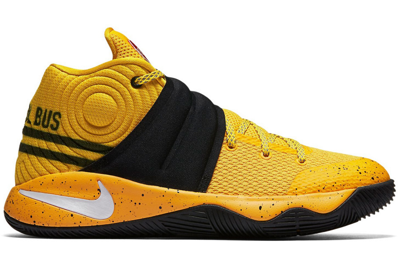 Pre-owned Nike Kyrie 2 School Bus (gs) In University Gold/white-black-university Red