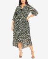 AVENUE PLUS SIZE RYLEE FIT FLARE MIDI DRESS