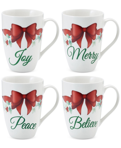Pfaltzgraff Sentiment Mugs, Set Of 4 In Assorted