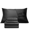 Fairfield Square Collection Brookline 1400 Thread Count 6 Pc. Sheet Set, Queen, Exclusively At Macy's In Black