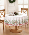 Elrene Winter Holiday Berry Tablecloth, 60" X 84" Oval In Multi