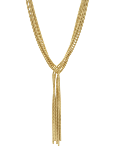 Adornia Multi Strand Textured Y-necklace In Gold