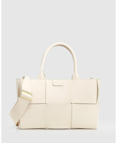 Belle & Bloom Long Way Home Woven Tote In White