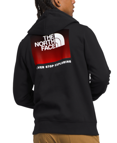 The North Face Men's Box Nse 'never Stop Exploring' Pullover Hoodie In Tnf Black,ombre Graphic
