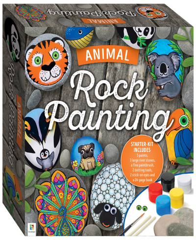Craft Maker Kids' Animal Rock Painting Box Set Diy Rock Painting For Adults Rocks, Brush, Paint Included Mandala Stone In Multi