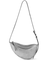 The Sak Tess Sling Leather Crossbody In Dark Silver