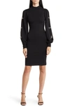 Eliza J Long Sleeve Sweater Dress In Black