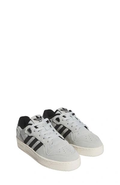 Adidas Originals Kids' Rivalry Low Sneaker In Silver/ Black/ Off White