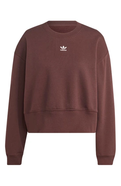 Adidas Originals Crewneck Sweatshirt In Shadow Brown