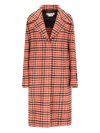 Marni Checked Virgin Wool Coat In Orange