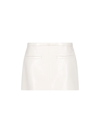 Courrèges Heritage Vinyl Mini Skirt Woman White In Cotton In White
