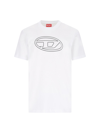 Diesel T-just-bigoval Man T-shirt White Size Xxl Cotton