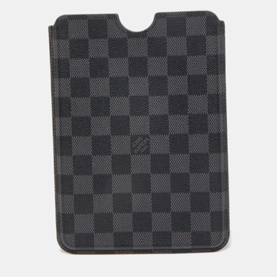 Pre-owned Louis Vuitton Damier Graphite Canvas Ipad Mini Case In Grey