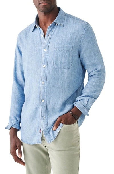 Faherty The Tried And True Chambray Shirt In Vintage Indigo