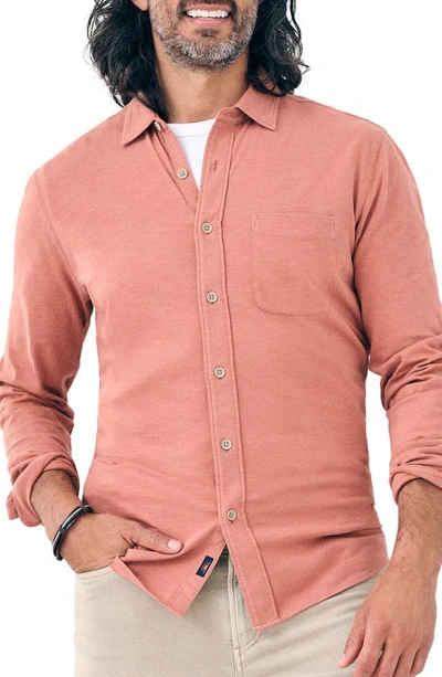 Faherty Seasons Knit Button-up Shirt In Sedona