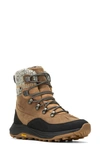 Merrell Womens Lace Up Cold Weather Shearling Boots In Tobacco