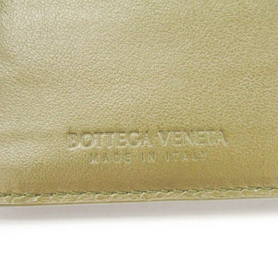 Bottega Veneta Intrecciato Khaki Leather Wallet  ()