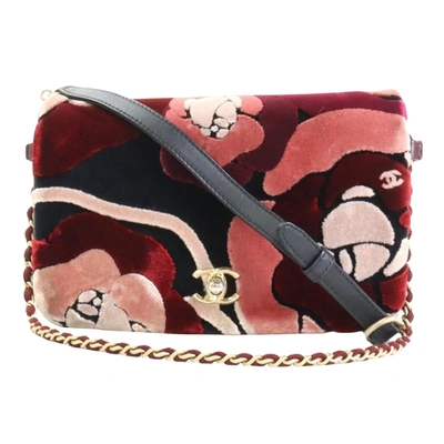 Pre-owned Chanel Camellia Multicolour Velvet Shoulder Bag ()