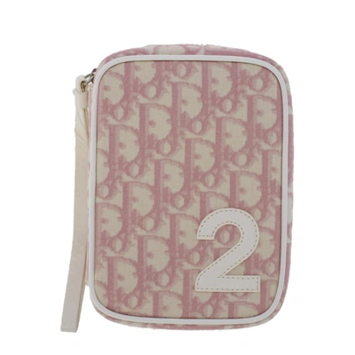 Dior Trotter Pink Canvas Clutch Bag ()