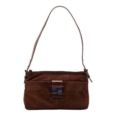 Fendi Baguette Brown Suede Shopper Bag ()