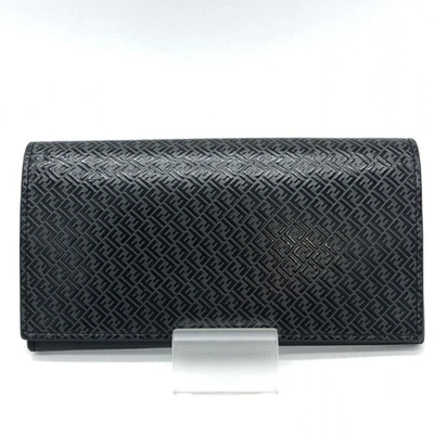Fendi Continental Black Leather Wallet  ()