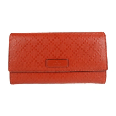 Gucci Diamante Brown Leather Wallet  ()