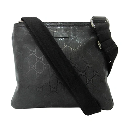 Gucci Gg Imprimé Black Canvas Shoulder Bag ()