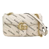 GUCCI GUCCI GG MARMONT BEIGE LEATHER SHOULDER BAG (PRE-OWNED)
