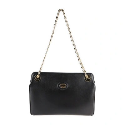 Gucci Marina Black Leather Shoulder Bag ()