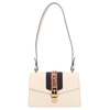 GUCCI GUCCI SYLVIE WHITE LEATHER SHOULDER BAG (PRE-OWNED)