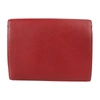 HERMES HERMÈS FACO RED LEATHER CLUTCH BAG (PRE-OWNED)