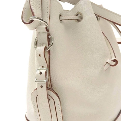 Pre-owned Louis Vuitton Drawsting White Leather Shoulder Bag ()