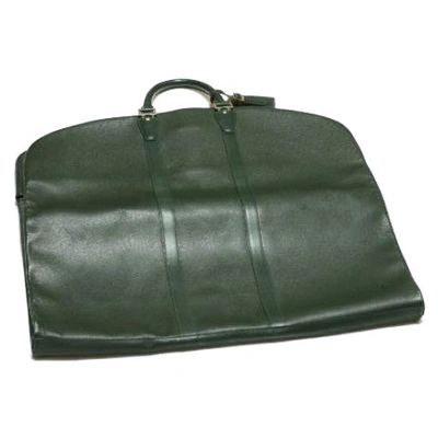 Pre-owned Louis Vuitton Garment Case Green Leather Travel Bag ()