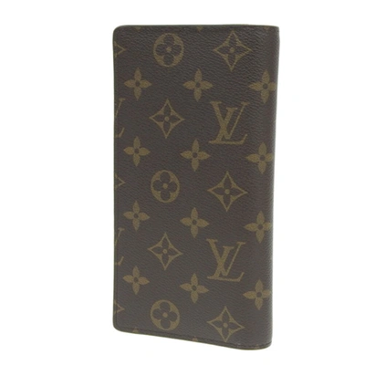 Pre-owned Louis Vuitton Portefeuille Brazza Brown Canvas Wallet  ()