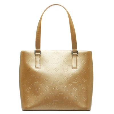 Pre-owned Louis Vuitton Stockton Gold Leather Tote Bag ()